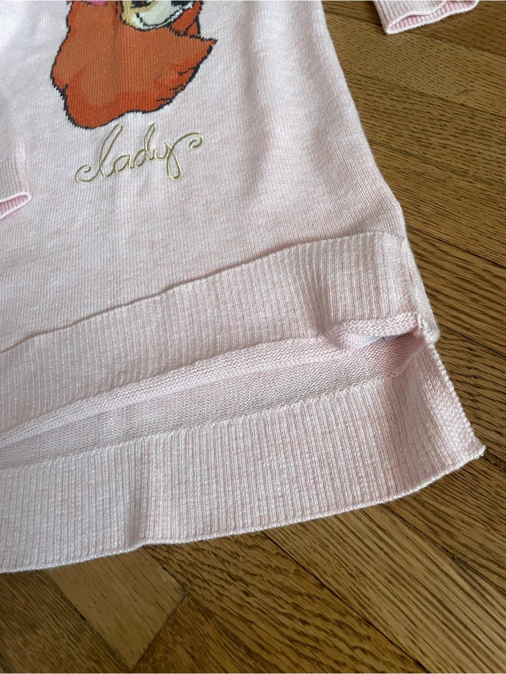 GAP Disney Pink Knit Dress GIRLS 4 Lady and Tramp sweater